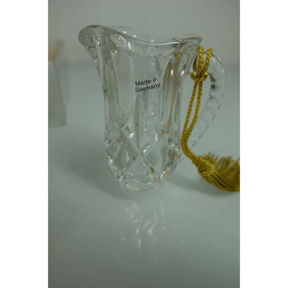 Gorham Mini Lady Anne Pitcher Christmas Ornament Made in Germany w/ Gold Tassel